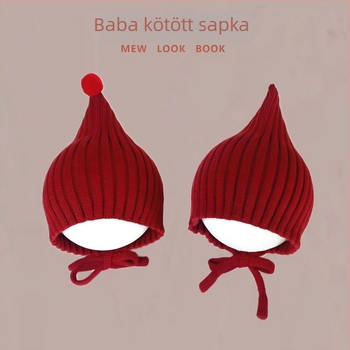 Kapucnis kötött sapka, elf-fül dizájn, fülvédő és szélálló téli meleg