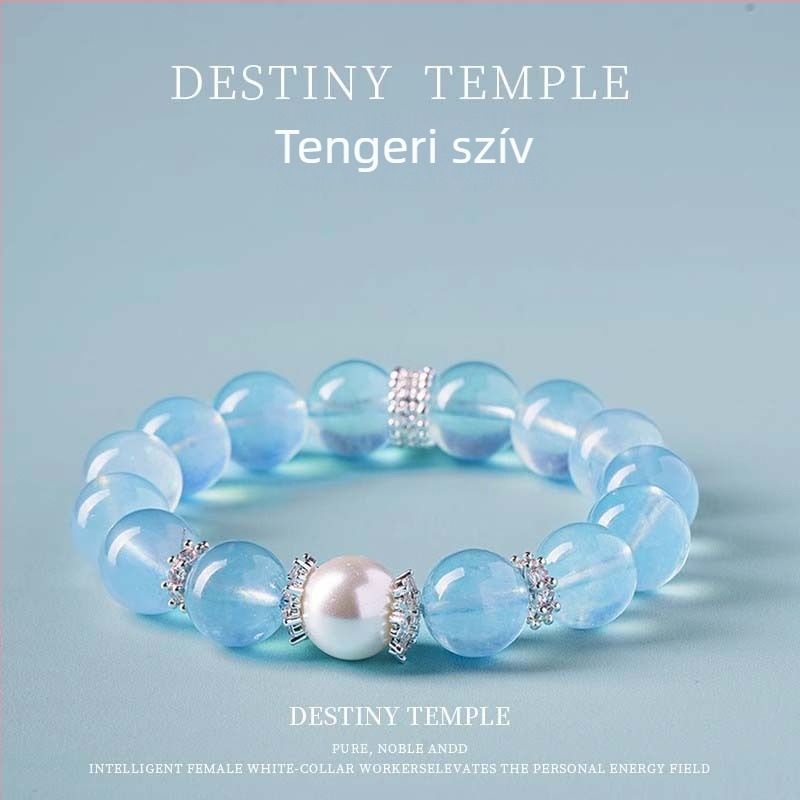 Crystal Wing kézműves kristály karkötő nőknek – minimalist dizájn, friss és édes stílus; anyag: kristály; kidolgozás: kézzel készített; forma: egyéb