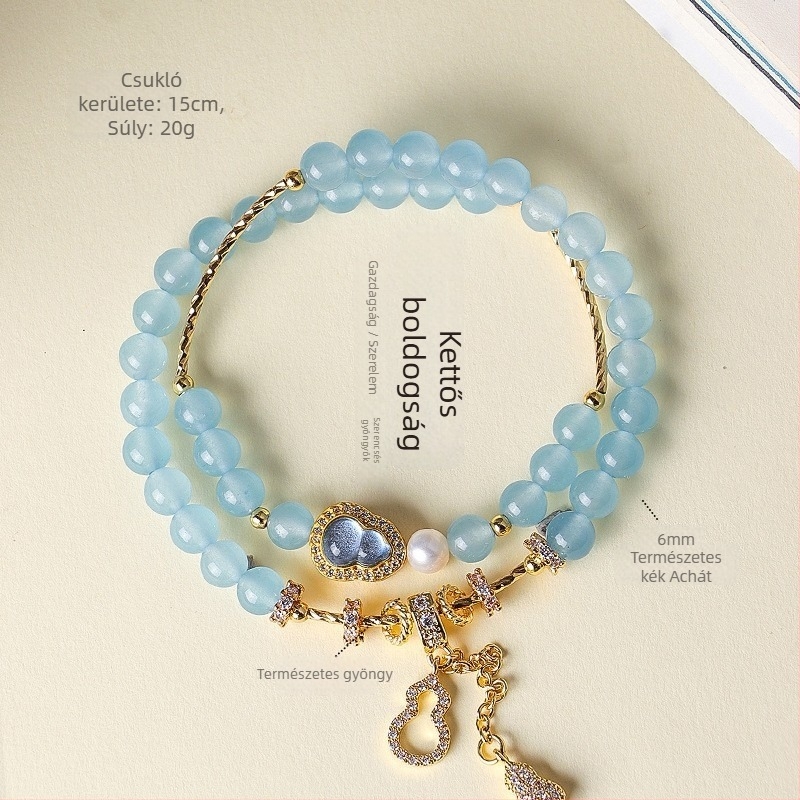 Crystal Wing kézműves kristály karkötő nőknek – minimalist dizájn, friss és édes stílus; anyag: kristály; kidolgozás: kézzel készített; forma: egyéb