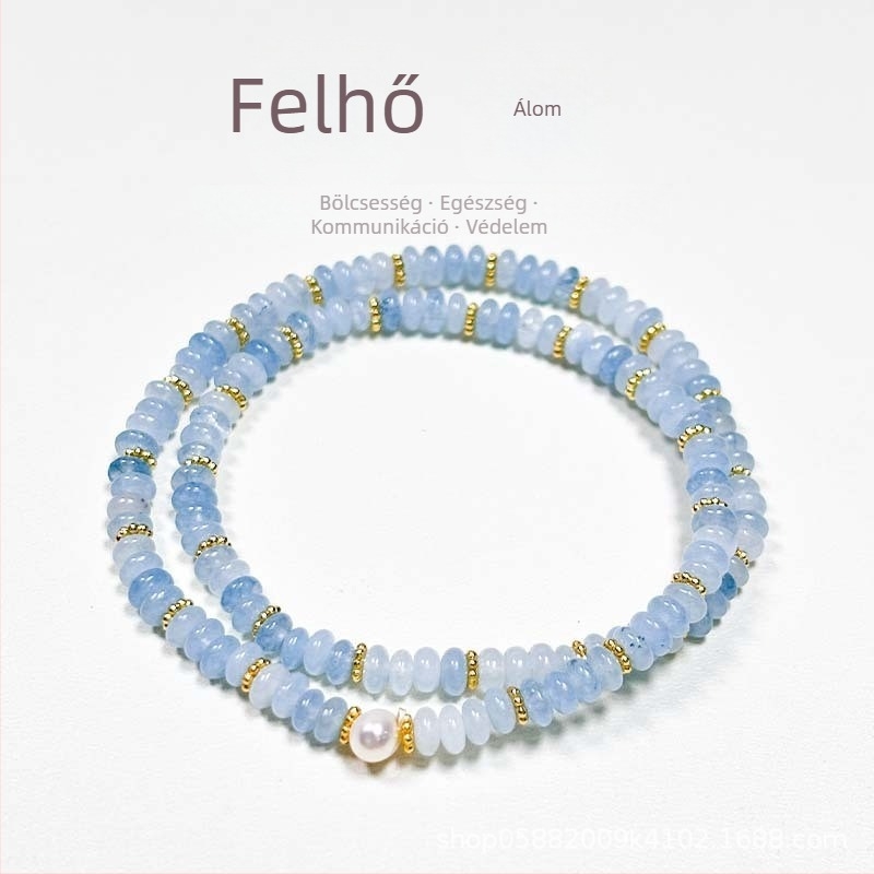 Crystal Wing kézműves kristály karkötő nőknek – minimalist dizájn, friss és édes stílus; anyag: kristály; kidolgozás: kézzel készített; forma: egyéb