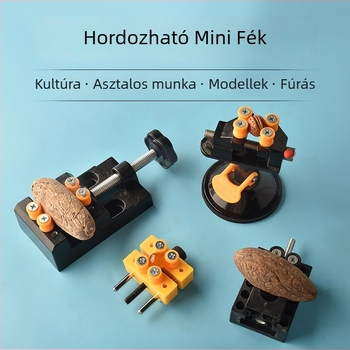 Mini asztali csavaros szorító test alumíniumötvözet – diógyöngyök rögzítésére, gyöngyszorító és diótartó
