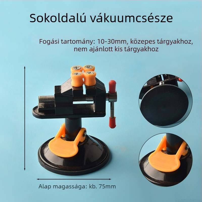 Mini asztali csavaros szorító test alumíniumötvözet – diógyöngyök rögzítésére, gyöngyszorító és diótartó