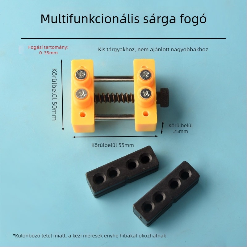 Mini asztali csavaros szorító test alumíniumötvözet – diógyöngyök rögzítésére, gyöngyszorító és diótartó