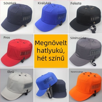 Légáteresztő, könnyű pamutból készült baseball-stílusú védősapka ütésvédelmi funkcióval – munkások és hegesztők részére