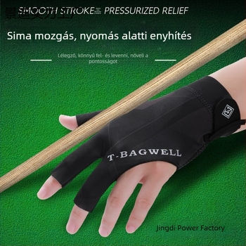 Biliárd kesztyű, ujjak nélkül, lélegző, kopásálló, csúszásmentes, férfiaknak