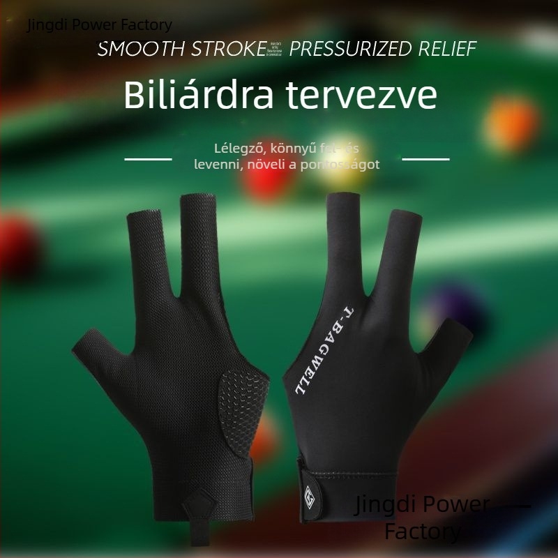 Biliárd kesztyű, ujjak nélkül, lélegző, kopásálló, csúszásmentes, férfiaknak