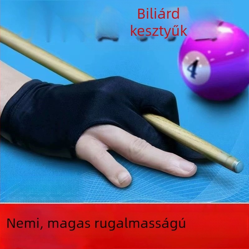 Biliárd kesztyű, ujjak nélkül, lélegző, kopásálló, csúszásmentes, férfiaknak
