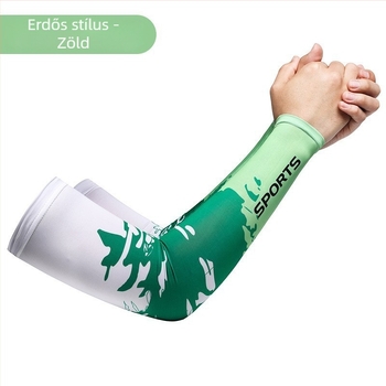 Uniszex Ice Silk alkarvédők UV védelemmel – Nyomtatott nyári kiegészítő autóvezetéshez és kerékpározáshoz