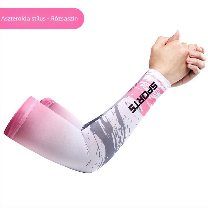 Uniszex Ice Silk alkarvédők UV védelemmel – Nyomtatott nyári kiegészítő autóvezetéshez és kerékpározáshoz