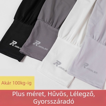 Férfi karvédő ujjak - UV védelem, nyári vékony Ice Silk (Milk Silk) és poliészter, laza szabás, 2023 tavasza