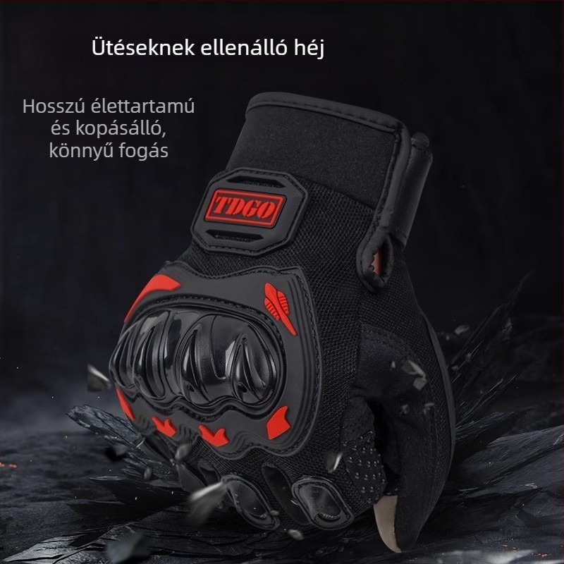 TDGO Kerékpáros kesztyűk, szétválasztott ujjak, közepes vastagság, poliészter, uniszex felnőttek