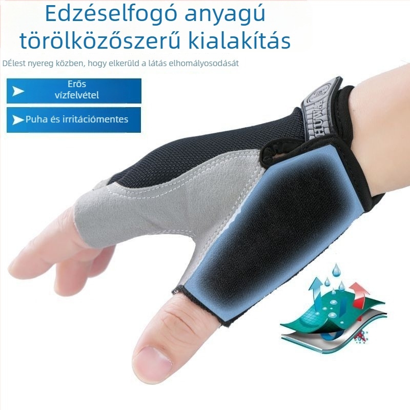 Félujjú sportkesztyűk férfiaknak és nőknek – csúszásmentes, lélegző, megerősített, kopásálló, kültéri edzéshez és horizontális rúdon