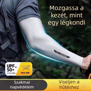 Nyári karvédő, UV védelem, lélegző Ice Silk anyag, nylon >96%, kerékpározáshoz és vezetéshez
