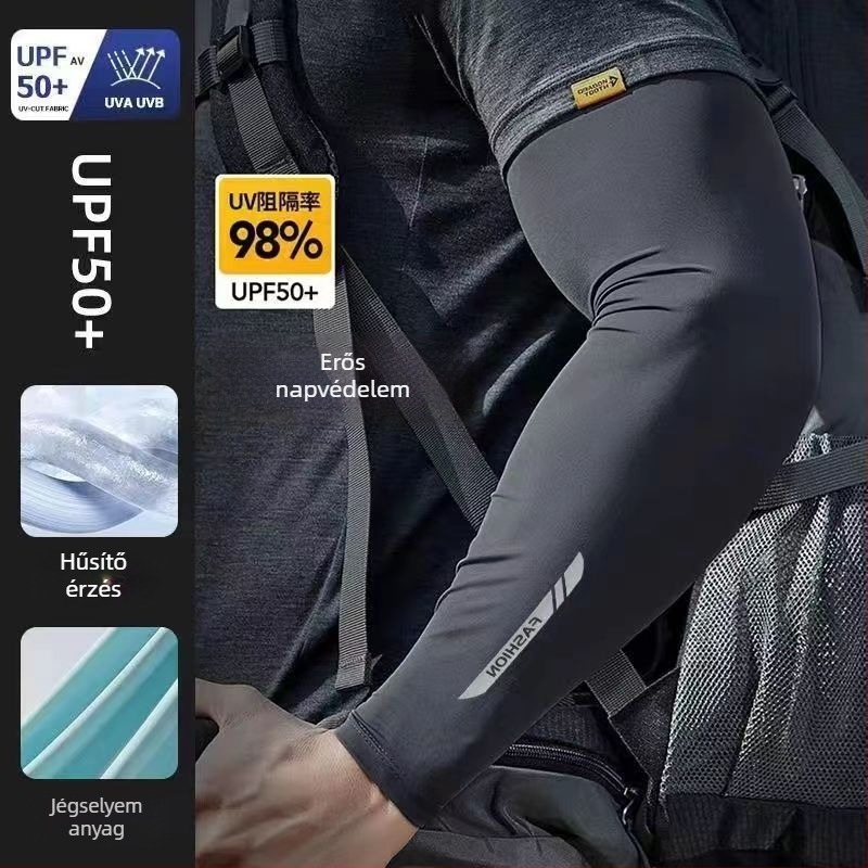 Nyári karvédő, UV védelem, lélegző Ice Silk anyag, nylon >96%, kerékpározáshoz és vezetéshez