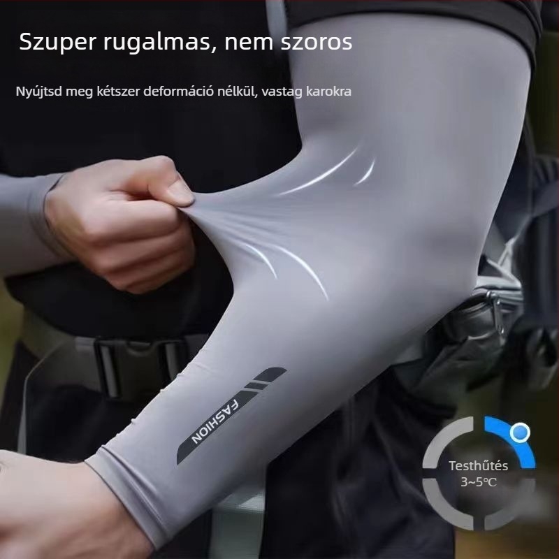 Nyári karvédő, UV védelem, lélegző Ice Silk anyag, nylon >96%, kerékpározáshoz és vezetéshez