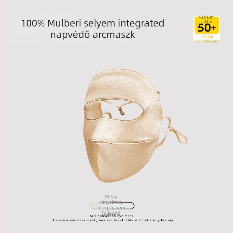 Mulberry Silk 19 Momme – teljes arcú napsugárvédő maszk UV védelemmel, kétoldalas