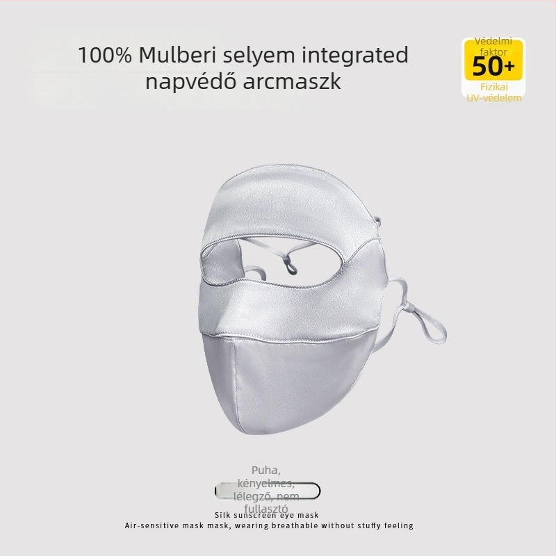 Mulberry Silk 19 Momme – teljes arcú napsugárvédő maszk UV védelemmel, kétoldalas