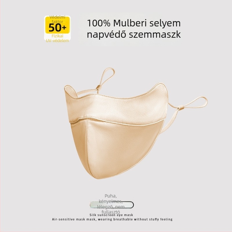 Mulberry Silk 19 Momme – teljes arcú napsugárvédő maszk UV védelemmel, kétoldalas
