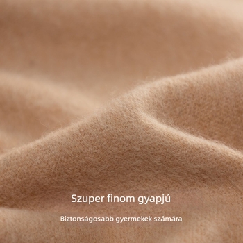 100% báránygyapjú gyerek sál - téli meleg, egyszerű, kétoldalas, két színű kendő Koreai stílusban.