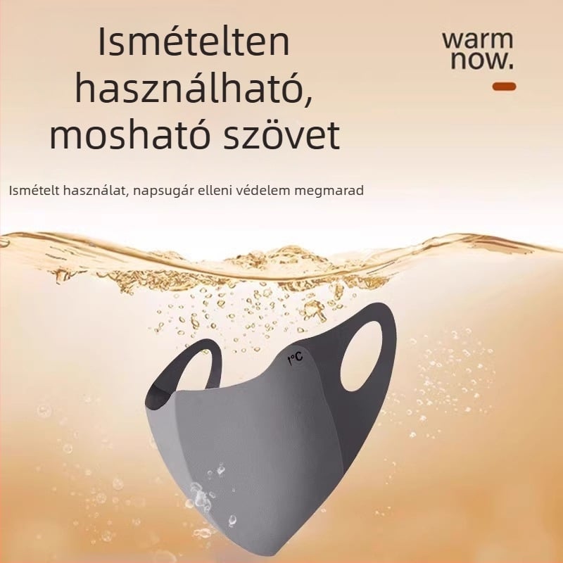 3D arcmaszk, UV-védelem, szemüveg párásodás elleni védelem, Ice Silk hűtőanyag, uniszex