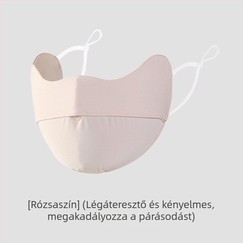 Nyári UV-védő arcmaszk fülrögzítéses kialakítás, uniszex; anyag: nylon; feldolgozás: viszkózszál