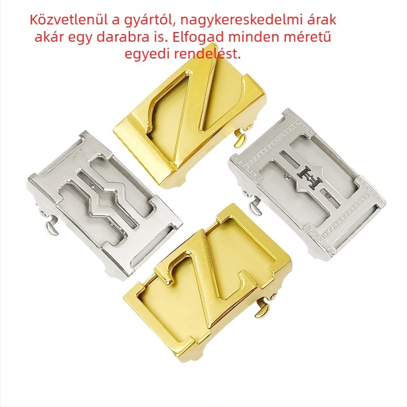 Férfi övcsat rozsdamentes acélból, automata zárással – univerzális stílus, kültéri használat, testreszabható