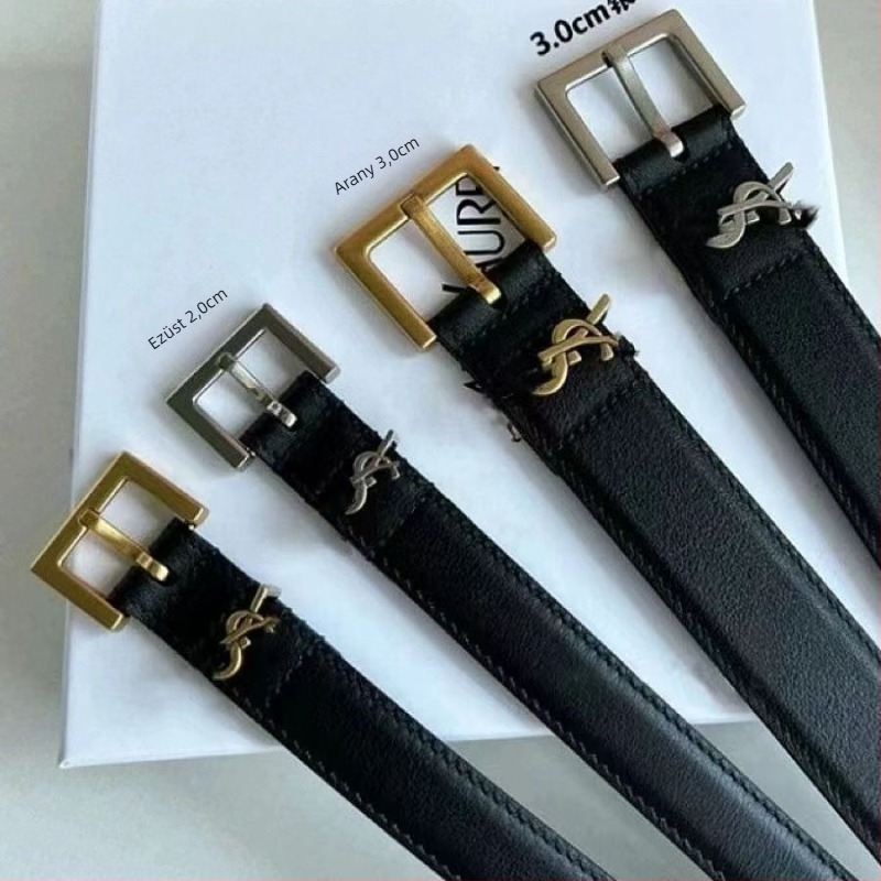 Valódi bőrből készült öv Y betűs tűs csattal, első osztályú szarvasbőr, ötvözet csat, szélesség 2–4 cm