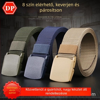 Nylon taktikai kültéri öv férfiaknak automata műanyag csattal – 2-4 cm szélesség, All-Match stílus