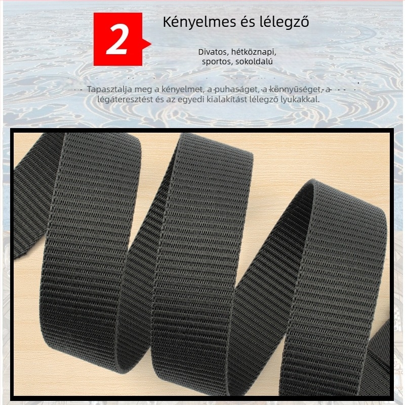 Nylon taktikai kültéri öv férfiaknak automata műanyag csattal – 2-4 cm szélesség, All-Match stílus