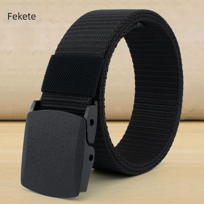 Nylon taktikai kültéri öv férfiaknak automata műanyag csattal – 2-4 cm szélesség, All-Match stílus