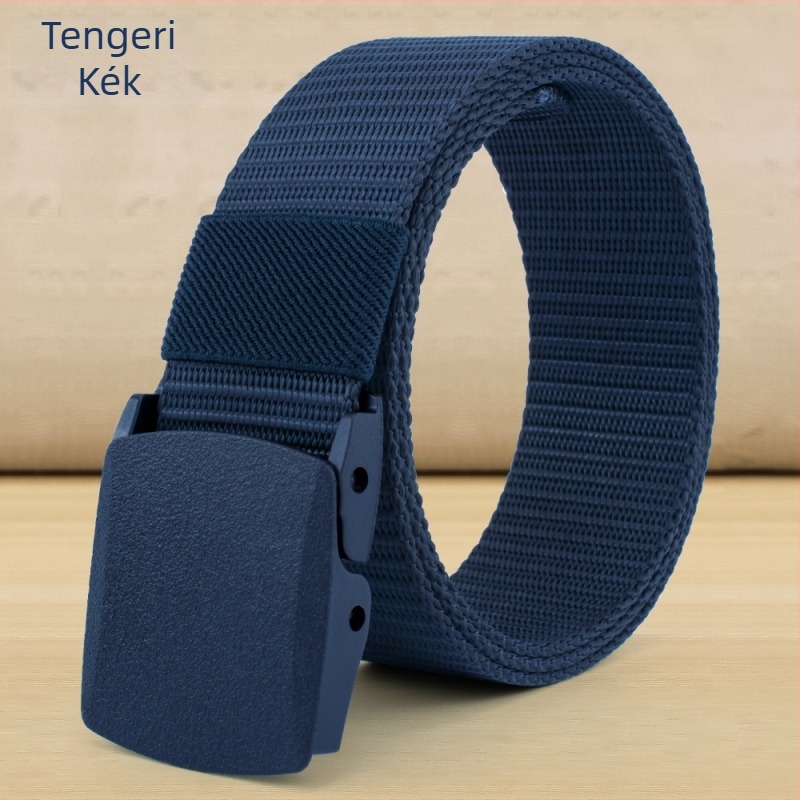 Nylon taktikai kültéri öv férfiaknak automata műanyag csattal – 2-4 cm szélesség, All-Match stílus