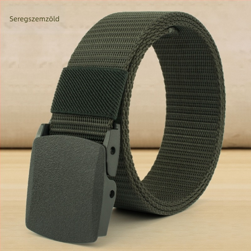 Nylon taktikai kültéri öv férfiaknak automata műanyag csattal – 2-4 cm szélesség, All-Match stílus