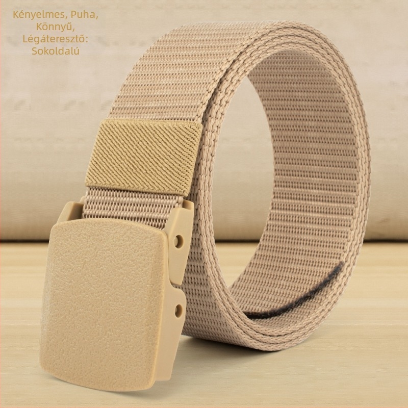 Nylon taktikai kültéri öv férfiaknak automata műanyag csattal – 2-4 cm szélesség, All-Match stílus