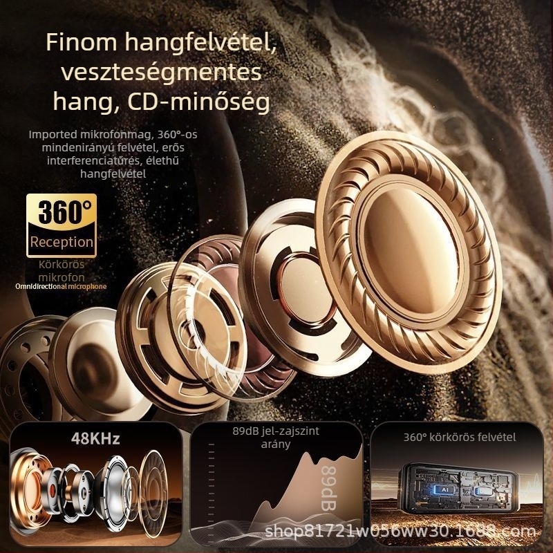 Newman MC200 Lavalier Mikrofon, omnidirekcionális hangfelvételhez, beépített akkumulátor 300–500 mAh, üzemidő 6–8 óra, SNR ≥85 dB