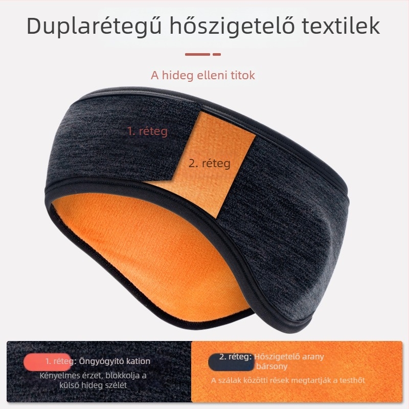 Uniszex gyapjú fülmelegítők őszre és télre, melegek és szélállóak, egyszínű mintázat