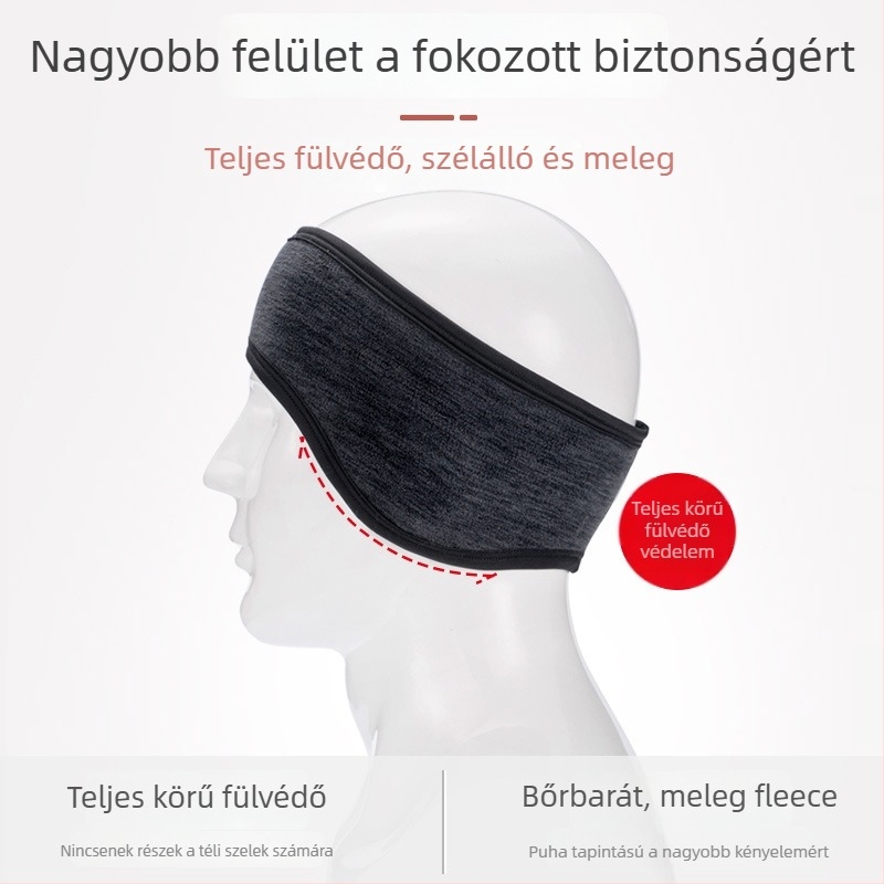 Uniszex gyapjú fülmelegítők őszre és télre, melegek és szélállóak, egyszínű mintázat