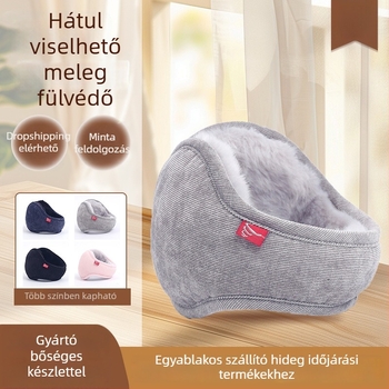 Téli fülmelegítő plüss béléssel, vastag, kültéri használatra