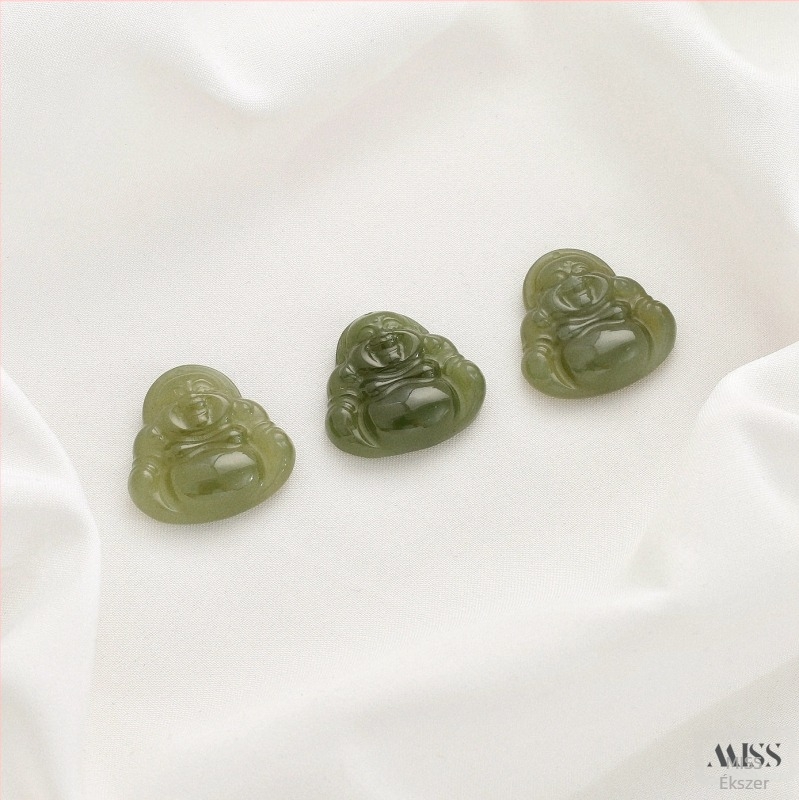 Természetes Hetian jade levél alakú Buddha medálos nyaklánc, vízhab jade, aranyozott bevonat, friss és édes stílus