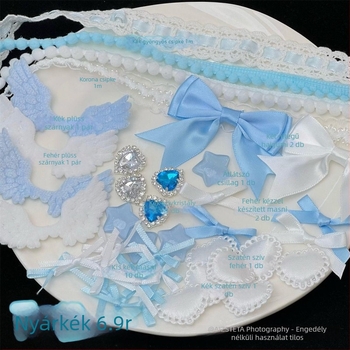 DIY ékszerkészítő kiegészítők - masni készlet csipkével a kártyatartó dekorációjához - 2025 tavasz, friss és édes stílus