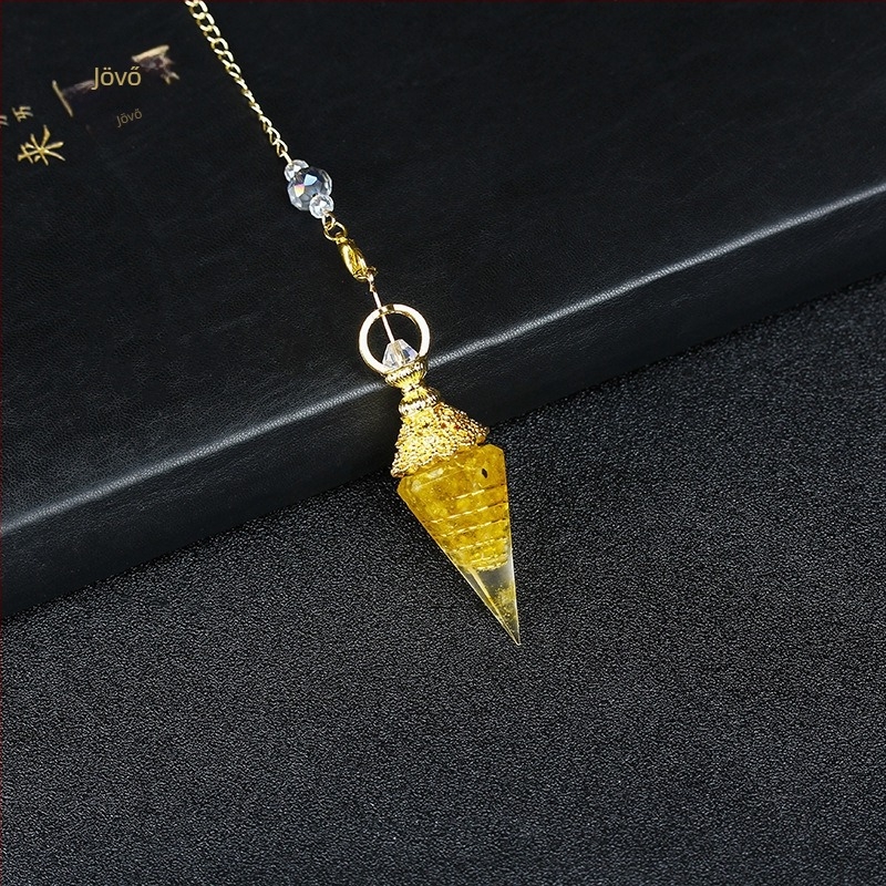 Ametiszt kristállyal nyaklánc, geometriai medál, kézzel készített, retro stílus