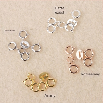 S925 ezüst rugós zár a gyöngykapocs csatlakozáshoz, kézzel készített ékszer kiegészítő, Jerry márka