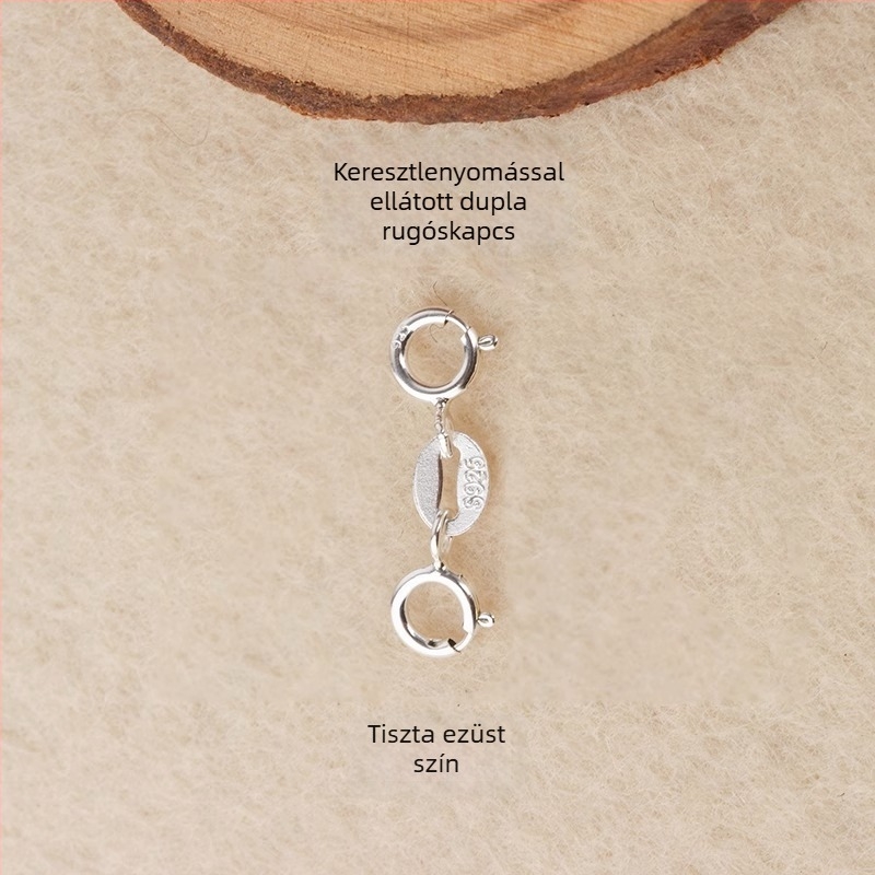 S925 ezüst rugós zár a gyöngykapocs csatlakozáshoz, kézzel készített ékszer kiegészítő, Jerry márka