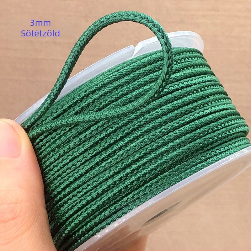 Ruyi zsinór jade medálhoz, kézzel készített, szövött, gyöngyös