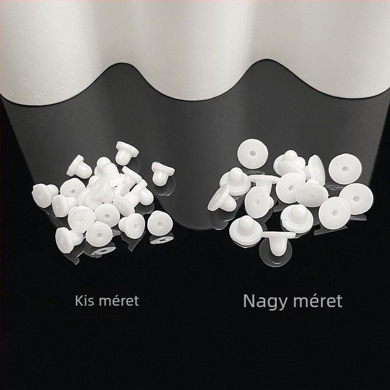 Nagy háromszögű fülcsipesz alátét, fájdalomcsillapító párna, műanyag, ékszerkiegészítők, 2021 tél