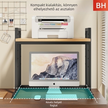 Két szintes asztali tároló nyomtatóhoz és számítógéphez