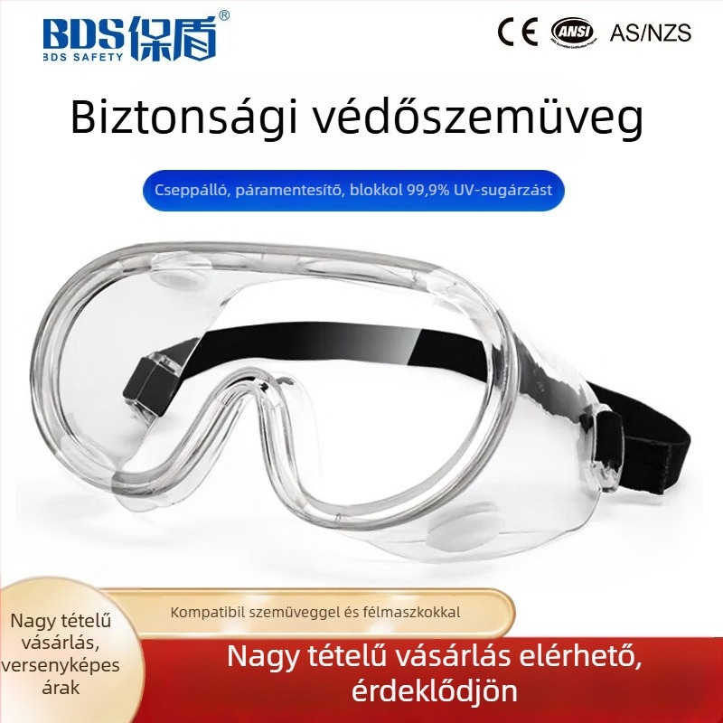 Shield SG-60002 védő szemüveg, polikarbonát, cseppálló, porálló védelem