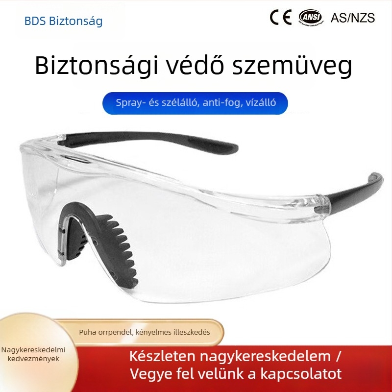 Shield SG-60002 védő szemüveg, polikarbonát, cseppálló, porálló védelem