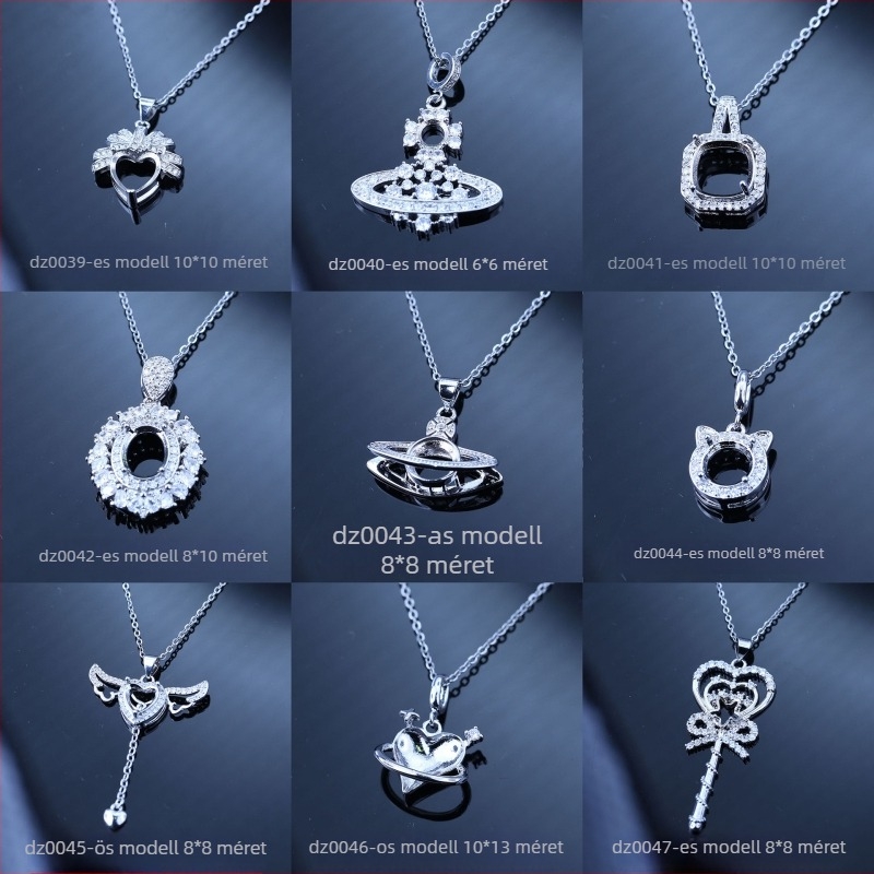 12 zodiákus nyaklánc, üreges medállal, 10x10 mm-es kulcscsont-nyaklánc, új modell