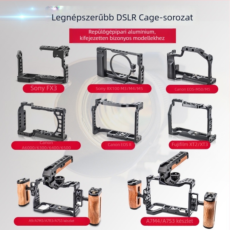 Kamera ketrec alumíniumötvözetből DSLR/Mirrorlesshez gyorskioldó platával, max terhelés 5 kg (Eagle Scene)