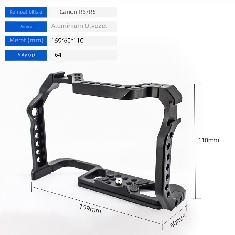 Kamera ketrec alumíniumötvözetből DSLR/Mirrorlesshez gyorskioldó platával, max terhelés 5 kg (Eagle Scene)